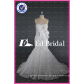 2017 ED Bridal Custom Made Strapless Mermaid Beaded Lace Appliqued Tulle Sexy Wedding Dress With Floral Sash